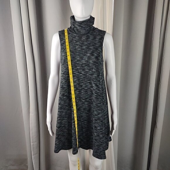 Alya Turtleneck Sleeveless Midi Black, Gray Dress Size XS - Picture 6 of 11
